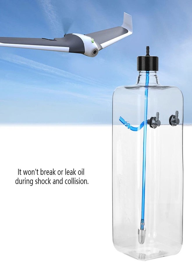 CHEOTIME RC Fuel Tank, Fuel Bottle for RC Airplane Model Transparent Plastic Fuel Tank for for Remote Control Model Fuel Tank Remote Control Model Accessory(1500ml(150-200cc)) - Image 4